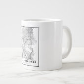 サンフランシスコ半島の地図 ジャンボコーヒーマグカップ (正面右)