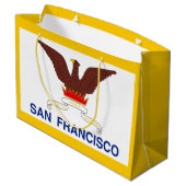 サンフランシスコ国旗、カリフォルニア大抱き枕 ラージペーパーバッグ (裏面アングル)