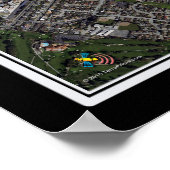 サンフランシスコ国際空港衛星地図ポスター ポスター (角)