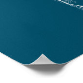 サンフランシスコ地図プリントポスター紙ダークブルー ポスター (角)