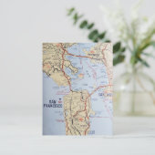 サンフランシスコ地域地図のポストカード ポストカード (スタンド正面)