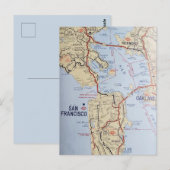 サンフランシスコ地域地図のポストカード ポストカード (正面/裏面)