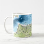 サンフランシスコ地形マグ – ノース コーヒーマグカップ (左)