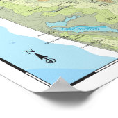 サンフランシスコ地形図と地形マップの投稿 ポスター (角)