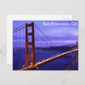 サンフランシスコ夜景はがき ポストカード (正面/裏面)