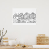 サンフランシスコ女子ス色彩の鮮やかケッチポスター ポスター (キッチン)