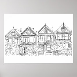 サンフランシスコ女子ス色彩の鮮やかケッチポスター ポスター