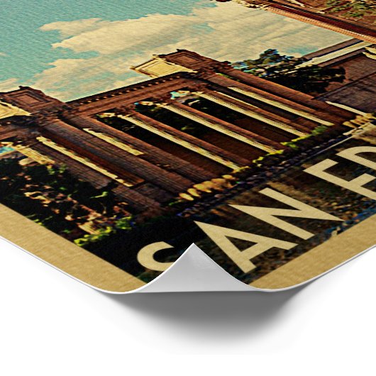 サンフランシスコ宮殿ファインアートヴィンテージトラベル ポスター (角)