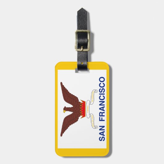 サンフランシスコ州旗，カリフォルニア州ラゲージタグ ラゲッジタグ (正面縦)