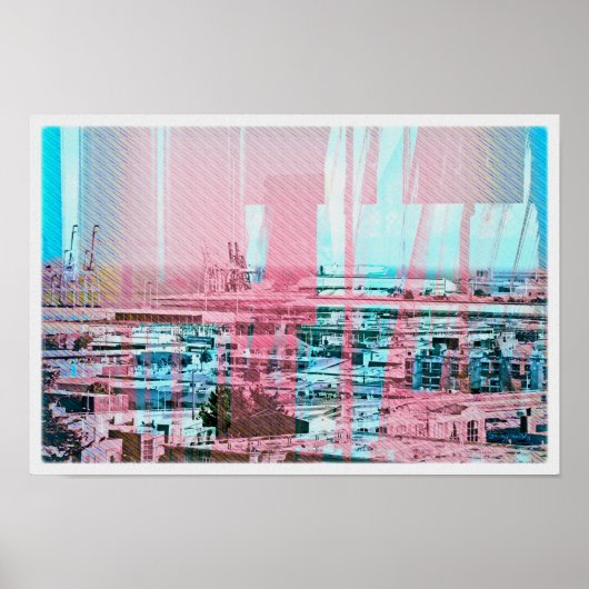 サンフランシスコ市のパノラマパッチ ポスター (正面)