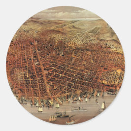 サンフランシスコ市カリフォルニア州の古地図航空図 ラウンドシール