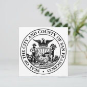 サンフランシスコ市印章（カリフォルニア州，アメリカ） カード (スタンド正面)