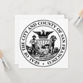 サンフランシスコ市印章（カリフォルニア州，アメリカ） カード (正面/裏面インサイチュ)