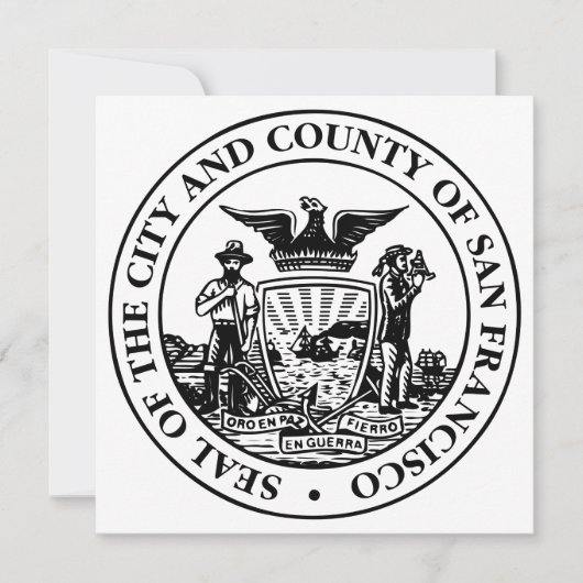 サンフランシスコ市印章（カリフォルニア州，アメリカ） カード (正面)