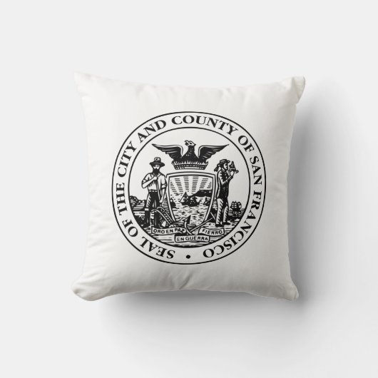サンフランシスコ市印章（カリフォルニア州，アメリカ） クッション (正面)