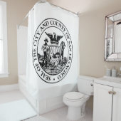サンフランシスコ市印章(カリフォルニア州,アメリカ) シャワーカーテン (インサイチュ)