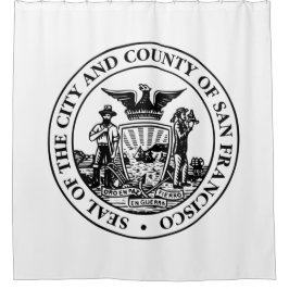 サンフランシスコ市印章（カリフォルニア州，アメリカ） シャワーカーテン