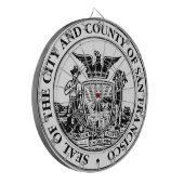 サンフランシスコ市印章（カリフォルニア州，アメリカ） ダーツボード (正面左)