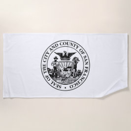 サンフランシスコ市印章（カリフォルニア州，アメリカ） ビーチタオル