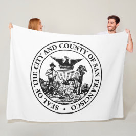 サンフランシスコ市印章（カリフォルニア州，アメリカ） フリースブランケット