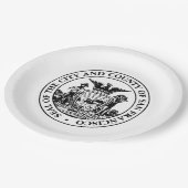 サンフランシスコ市印章(カリフォルニア州,アメリカ) ペーパープレート (アングル)