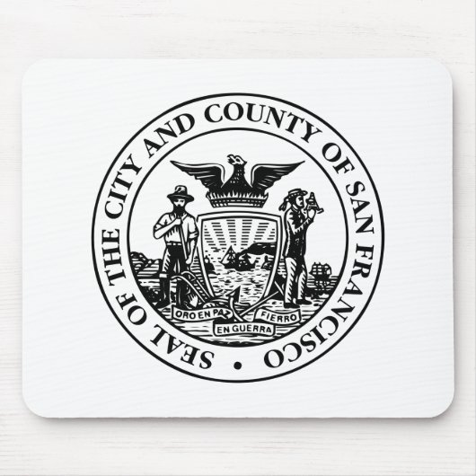 サンフランシスコ市印章(カリフォルニア州,アメリカ) マウスパッド (正面)