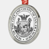 サンフランシスコ市印章(カリフォルニア州,アメリカ) メタルオーナメント (左)
