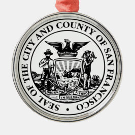 サンフランシスコ市印章（カリフォルニア州，アメリカ） メタルオーナメント