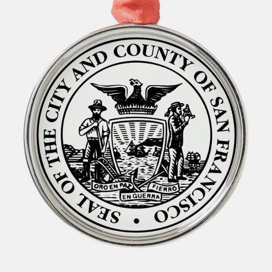 サンフランシスコ市印章(カリフォルニア州,アメリカ) メタルオーナメント (正面)