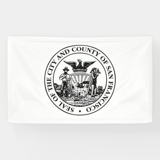 サンフランシスコ市印章（カリフォルニア州，アメリカ） 横断幕 (横)