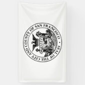 サンフランシスコ市印章（カリフォルニア州，アメリカ） 横断幕 (縦)