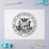 サンフランシスコ市印章（カリフォルニア州，アメリカ） 薄葉紙 (クラフト)