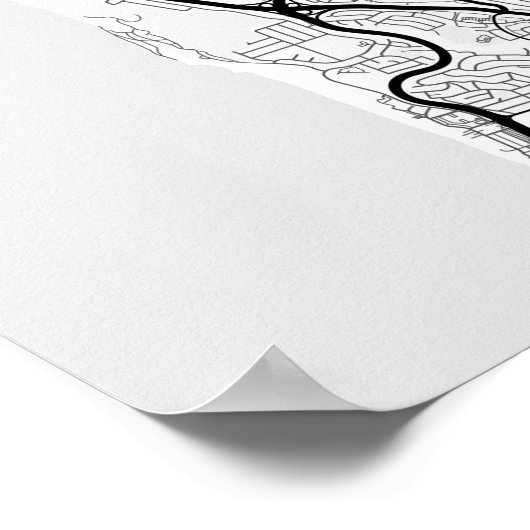 サンフランシスコ市地図+お住まいの地域のポスター ポスター (角)