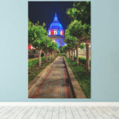 サンフランシスコ市庁舎（赤・白・青） キャンバスプリント (インサイチュ (ウッドフロア))