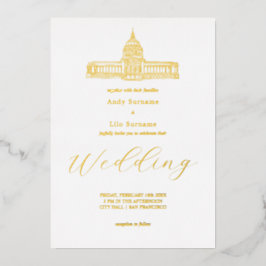 サンフランシスコ市役所 箔招待状