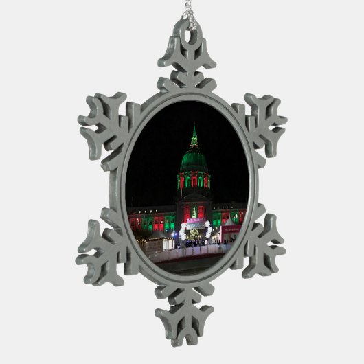 サンフランシスコ市役所#4スノーフレークオーナメント スノーフレークピューターオーナメント (左)