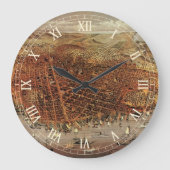 サンフランシスコ市、カリフォルニア州の古地図 ラージ壁時計 (正面)