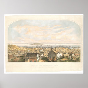 サンフランシスコ市(カリフォルニア州) 1852 (1065A) ポスター