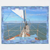 サンフランシスコ帆走0869 フリースブランケット (正面(横))