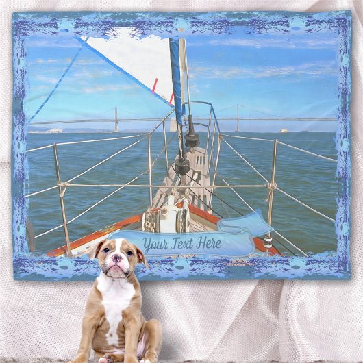 サンフランシスコ帆走0869 フリースブランケット