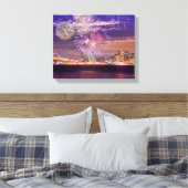 サンフランシスコ新年の花火 キャンバスプリント (インサイチュ (寝室))