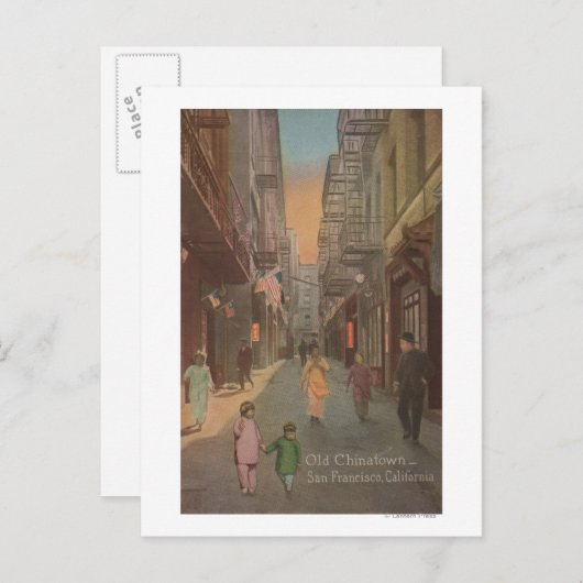 サンフランシスコ旧中華街通り ポストカード (正面/裏面)