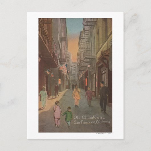 サンフランシスコ旧中華街通り ポストカード (正面)