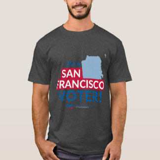 サンフランシスコ有権者 赤と青の文字のスカップ Tシャツ