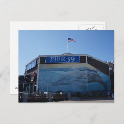 サンフランシスコ桟橋39鯨壁画はがき ポストカード (正面/裏面)