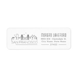 サンフランシスコ様式化スカイライン | ラベル