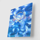 サンフランシスコ水族館クラゲ0925 スクエア壁時計 (傾斜)