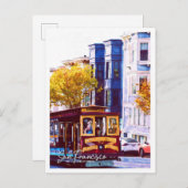 サンフランシスコ油絵を描シティランドスケープ ポストカード (正面/裏面)