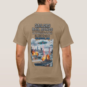 サンフランシスコ湾でUFOが米海軍を攻撃 Tシャツ