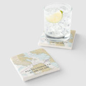 🧭サンフランシスコ湾のチャ航海のート ストーンコースター (横)